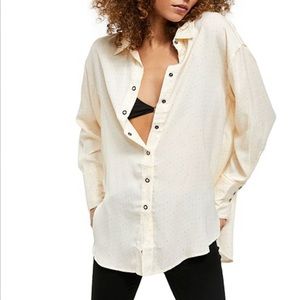 Free People Button Up Top